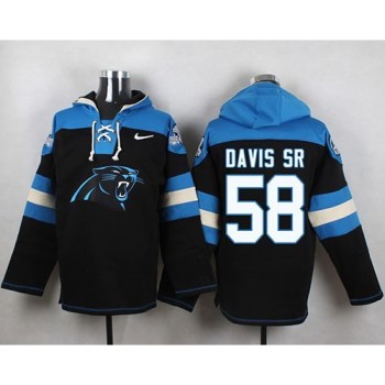 Panthers #58 Thomas Davis Sr Black Player Pullover NFL Hoodie
