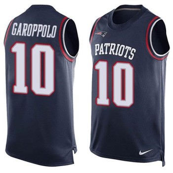 Patriots #10 Jimmy Garoppolo Navy Blue Team Color Men's Stitched NFL Limited Tank Top Jersey Patriots #10 Jimmy Garoppolo Navy Blue Team Color Men's Stitched NFL Limited Tank Top Jersey