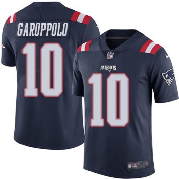 Patriots #10 Jimmy Garoppolo Navy Blue Youth Stitched NFL Limited Rush Jersey