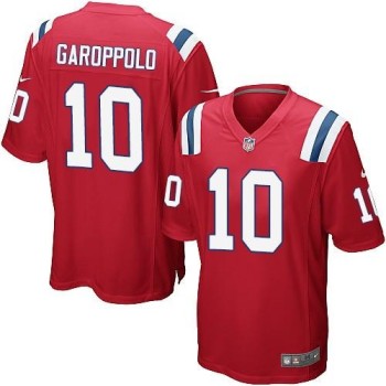 Patriots #10 Jimmy Garoppolo Red Alternate Youth Stitched NFL Elite Jersey