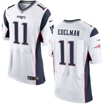 Patriots #11 Julian Edelman White Men's Stitched NFL New Elite Jersey