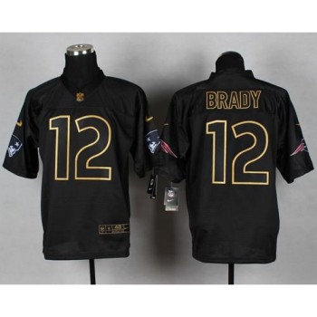 Patriots #12 Tom Brady Black Gold No. Fashion Men's Stitched NFL Elite Jersey Patriots #12 Tom Brady Black Gold No. Fashion Men's Stitched NFL Elite Jersey