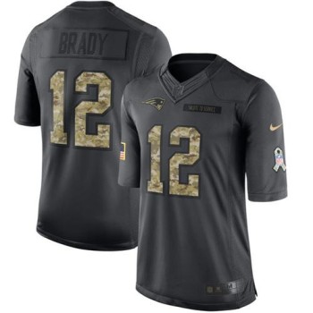 Patriots #12 Tom Brady Black Men's Stitched NFL Limited 2016 Salute To Service Jersey Patriots #12 Tom Brady Black Men's Stitched NFL Limited 2016 Salute To Service Jersey