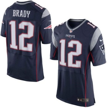 Patriots #12 Tom Brady Navy Blue Team Color Men's Stitched NFL New Elite Jersey