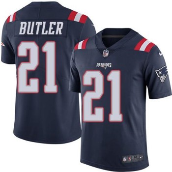 Patriots #21 Malcolm Butler Navy Blue Youth Stitched NFL Limited Rush Jersey