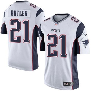 Patriots #21 Malcolm Butler White Youth Stitched NFL New Elite Jersey