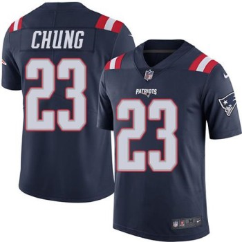 Patriots #23 Patrick Chung Navy Blue Men's Stitched NFL Limited Rush Jersey Patriots #23 Patrick Chung Navy Blue Men's Stitched NFL Limited Rush Jersey