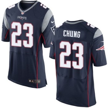 Patriots #23 Patrick Chung Navy Blue Team Color Men's Stitched NFL New Elite Jersey