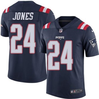 Patriots #24 Cyrus Jones Navy Blue Men's Stitched NFL Limited Rush Jersey Patriots #24 Cyrus Jones Navy Blue Men's Stitched NFL Limited Rush Jersey