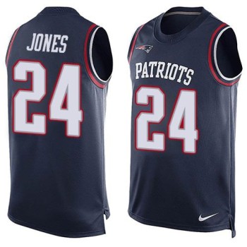 Patriots #24 Cyrus Jones Navy Blue Team Color Men's Stitched NFL Limited Tank Top Jersey Patriots #24 Cyrus Jones Navy Blue Team Color Men's Stitched NFL Limited Tank Top Jersey