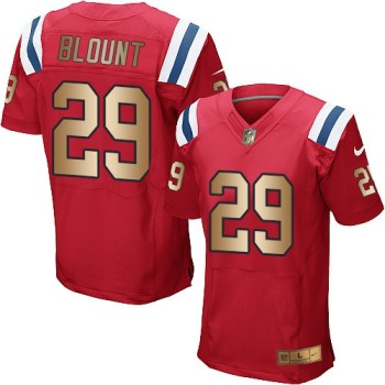 Patriots #29 LeGarrette Blount Red Alternate Men's Stitched NFL Elite Gold Jersey Patriots #29 LeGarrette Blount Red Alternate Men's Stitched NFL Elite Gold Jersey