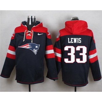 Patriots #33 Dion Lewis Navy Blue Player Pullover NFL Hoodie Patriots #33 Dion Lewis Navy Blue Player Pullover NFL Hoodie