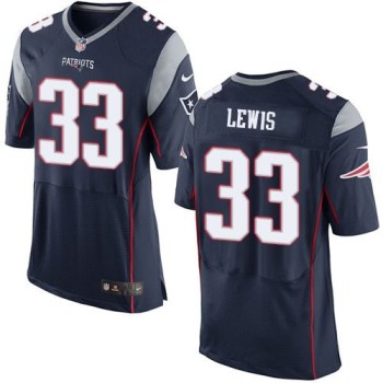 Patriots #33 Dion Lewis Navy Blue Team Color Men's Stitched NFL New Elite Jersey