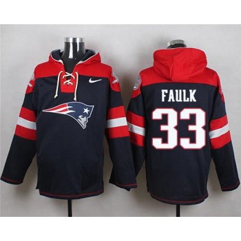 Patriots #33 Kevin Faulk Navy Blue Player Pullover NFL Hoodie Patriots #33 Kevin Faulk Navy Blue Player Pullover NFL Hoodie