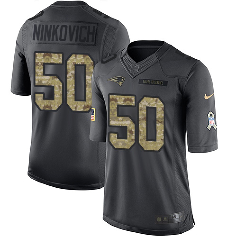 Patriots #50 Rob Ninkovich Black Men's Stitched NFL Limited 2016 Salute To Service Jersey
