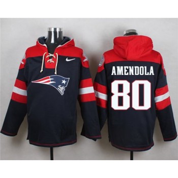 Patriots #80 Danny Amendola Navy Blue Player Pullover NFL Hoodie Patriots #80 Danny Amendola Navy Blue Player Pullover NFL Hoodie
