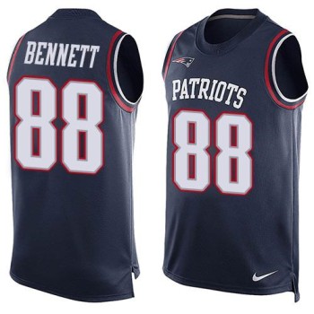 Patriots #88 Martellus Bennett Navy Blue Team Color Men's Stitched NFL Limited Tank Top Jersey