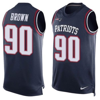 Patriots #90 Malcom Brown Navy Blue Team Color Men's Stitched NFL Limited Tank Top Jersey Patriots #90 Malcom Brown Navy Blue Team Color Men's Stitched NFL Limited Tank Top Jersey