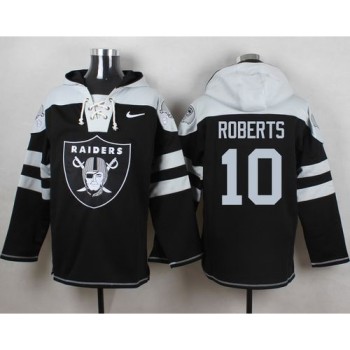 Raiders #10 Seth Roberts Black Player Pullover NFL Hoodie Raiders #10 Seth Roberts Black Player Pullover NFL Hoodie