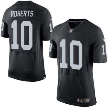 Raiders #10 Seth Roberts Black Team Color Men's Stitched NFL New Elite Jersey