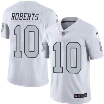 Raiders #10 Seth Roberts White Men's Stitched NFL Limited Rush Jersey Raiders #10 Seth Roberts White Men's Stitched NFL Limited Rush Jersey