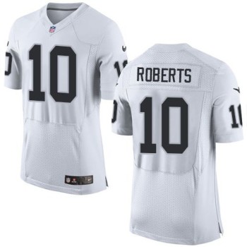 Raiders #10 Seth Roberts White Men's Stitched NFL New Elite Jersey Raiders #10 Seth Roberts White Men's Stitched NFL New Elite Jersey
