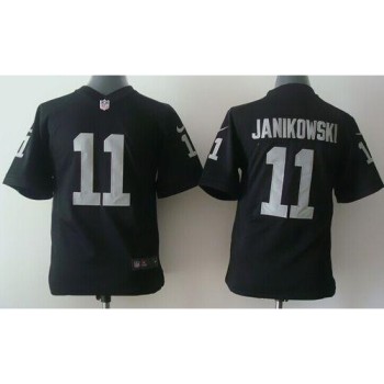 Raiders #11 Sebastian Janikowski Black Team Color Youth Stitched NFL Elite Jersey Raiders #11 Sebastian Janikowski Black Team Color Youth Stitched NFL Elite Jersey
