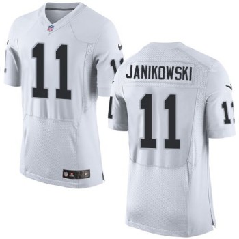 Raiders #11 Sebastian Janikowski White Men's Stitched NFL New Elite Jersey Raiders #11 Sebastian Janikowski White Men's Stitched NFL New Elite Jersey