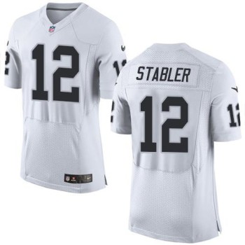 Raiders #12 Kenny Stabler White Men's Stitched NFL New Elite Jersey Raiders #12 Kenny Stabler White Men's Stitched NFL New Elite Jersey
