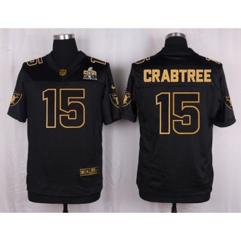 Raiders #15 Michael Crabtree Black Men's Stitched NFL Elite Pro Line Gold Collection Jersey Raiders #15 Michael Crabtree Black Men's Stitched NFL Elite Pro Line Gold Collection Jersey