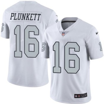 Raiders #16 Jim Plunkett White Men's Stitched NFL Limited Rush Jersey Raiders #16 Jim Plunkett White Men's Stitched NFL Limited Rush Jersey