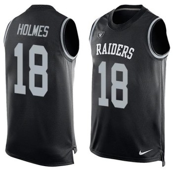Raiders #18 Andre Holmes Black Team Color Men's Stitched NFL Limited Tank Top Jersey Raiders #18 Andre Holmes Black Team Color Men's Stitched NFL Limited Tank Top Jersey
