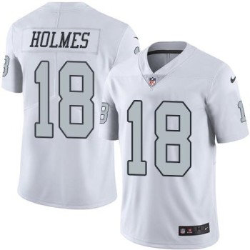 Raiders #18 Andre Holmes White Men's Stitched NFL Limited Rush Jersey Raiders #18 Andre Holmes White Men's Stitched NFL Limited Rush Jersey
