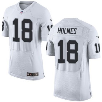 Raiders #18 Andre Holmes White Men's Stitched NFL New Elite Jersey Raiders #18 Andre Holmes White Men's Stitched NFL New Elite Jersey
