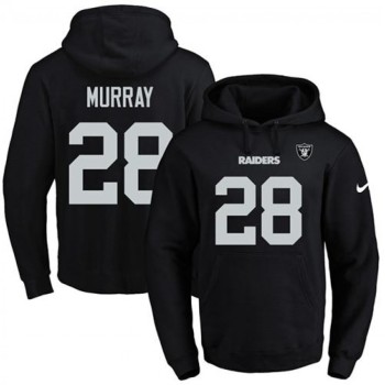 Raiders #28 Latavius Murray Black Name & Number Pullover NFL Hoodie