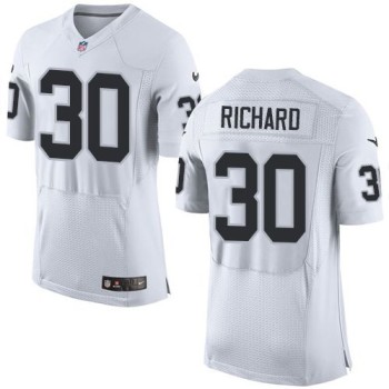 Raiders #30 Jalen Richard White Men's Stitched NFL New Elite Jersey Raiders #30 Jalen Richard White Men's Stitched NFL New Elite Jersey