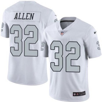 Raiders #32 Marcus Allen White Men's Stitched NFL Limited Rush Jersey Raiders #32 Marcus Allen White Men's Stitched NFL Limited Rush Jersey