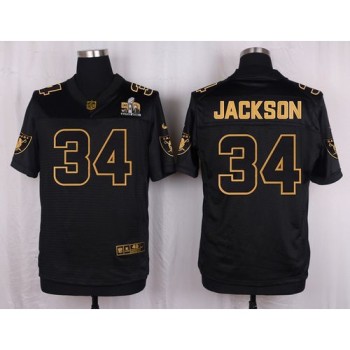 Raiders #34 Bo Jackson Black Men's Stitched NFL Elite Pro Line Gold Collection Jersey Raiders #34 Bo Jackson Black Men's Stitched NFL Elite Pro Line Gold Collection Jersey