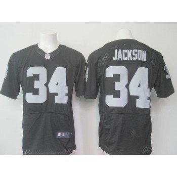Raiders #34 Bo Jackson Black Team Color Men's Stitched NFL New Elite Jersey Raiders #34 Bo Jackson Black Team Color Men's Stitched NFL New Elite Jersey