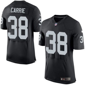 Raiders #38 T.J. Carrie Black Team Color Men's Stitched NFL New Elite Jersey Raiders #38 T.J. Carrie Black Team Color Men's Stitched NFL New Elite Jersey