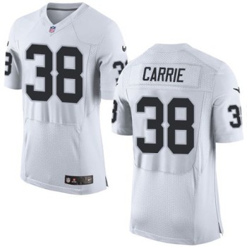 Raiders #38 T.J. Carrie White Men's Stitched NFL New Elite Jersey Raiders #38 T.J. Carrie White Men's Stitched NFL New Elite Jersey