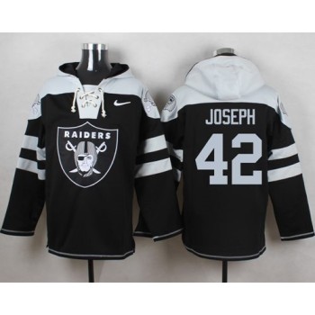 Raiders #42 Karl Joseph Black Player Pullover NFL Hoodie Raiders #42 Karl Joseph Black Player Pullover NFL Hoodie