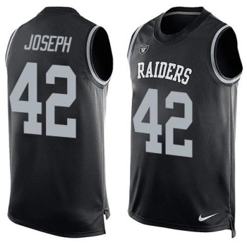 Raiders #42 Karl Joseph Black Team Color Men's Stitched NFL Limited Tank Top Jersey Raiders #42 Karl Joseph Black Team Color Men's Stitched NFL Limited Tank Top Jersey