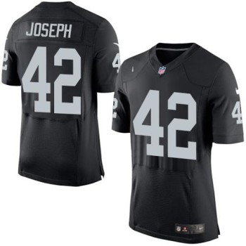 Raiders #42 Karl Joseph Black Team Color Men's Stitched NFL New Elite Jersey Raiders #42 Karl Joseph Black Team Color Men's Stitched NFL New Elite Jersey