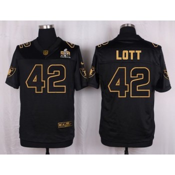 Raiders #42 Ronnie Lott Black Men's Stitched NFL Elite Pro Line Gold Collection Jersey Raiders #42 Ronnie Lott Black Men's Stitched NFL Elite Pro Line Gold Collection Jersey