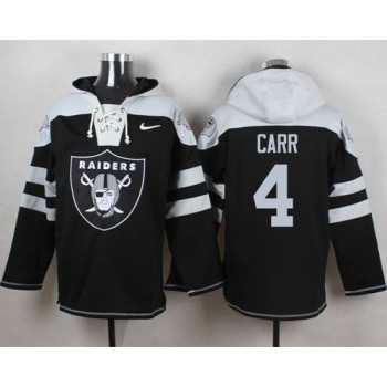 Raiders #4 Derek Carr Black Player Pullover NFL Hoodie Raiders #4 Derek Carr Black Player Pullover NFL Hoodie