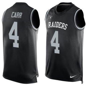 Raiders #4 Derek Carr Black Team Color Men's Stitched NFL Limited Tank Top Jersey Raiders #4 Derek Carr Black Team Color Men's Stitched NFL Limited Tank Top Jersey
