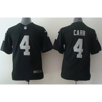 Raiders #4 Derek Carr Black Team Color Youth Stitched NFL Elite Jersey Raiders #4 Derek Carr Black Team Color Youth Stitched NFL Elite Jersey