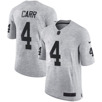 Raiders #4 Derek Carr Gray Men's Stitched NFL Limited Gridiron Gray II Jersey Raiders #4 Derek Carr Gray Men's Stitched NFL Limited Gridiron Gray II Jersey