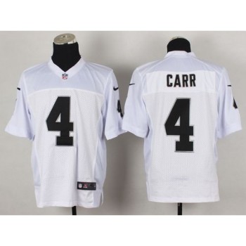 Raiders #4 Derek Carr White Men's Stitched NFL Elite Jersey Raiders #4 Derek Carr White Men's Stitched NFL Elite Jersey